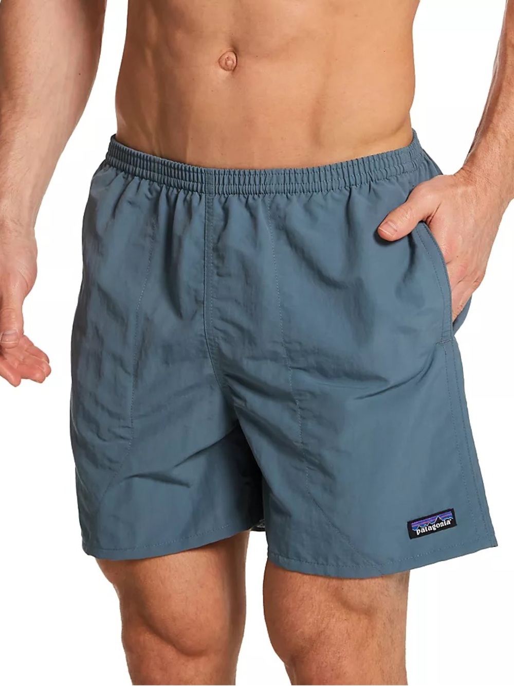 Patagonia Baggies Shorts Men’s Large Blue Teal 100% Recycled Nylon